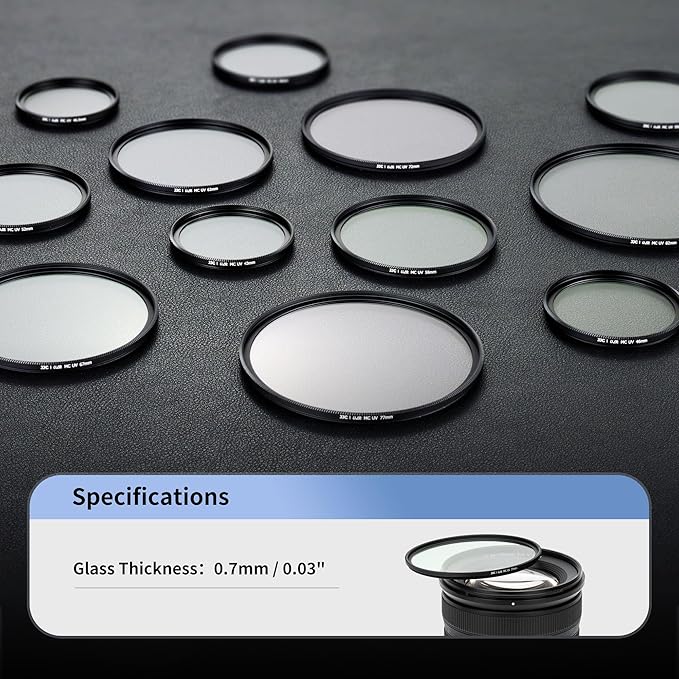 JJC 55mm Ultra-Low Reflectivity UV Filter Lens Protection - Image 7