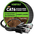 Cat 6 Outdoor Ethernet Cable 30 ft, 24AWG 10Gbps Cat6 Cable Cord Waterproof by EthernetCable