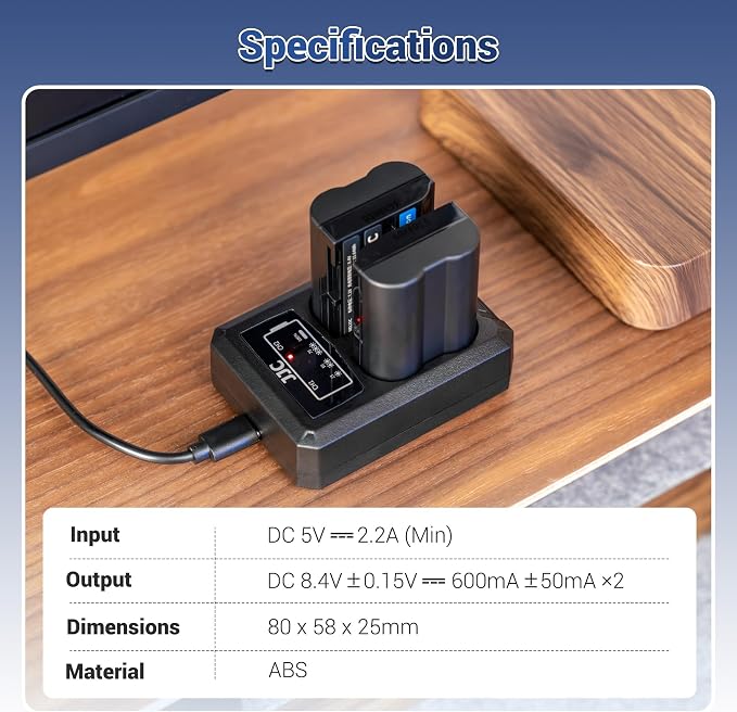 JJC BLH-1 Battery Charger USB Dual Slot - Image 8