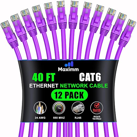Maximm Cat 6 Ethernet Cable - 40 ft by MaximmCable