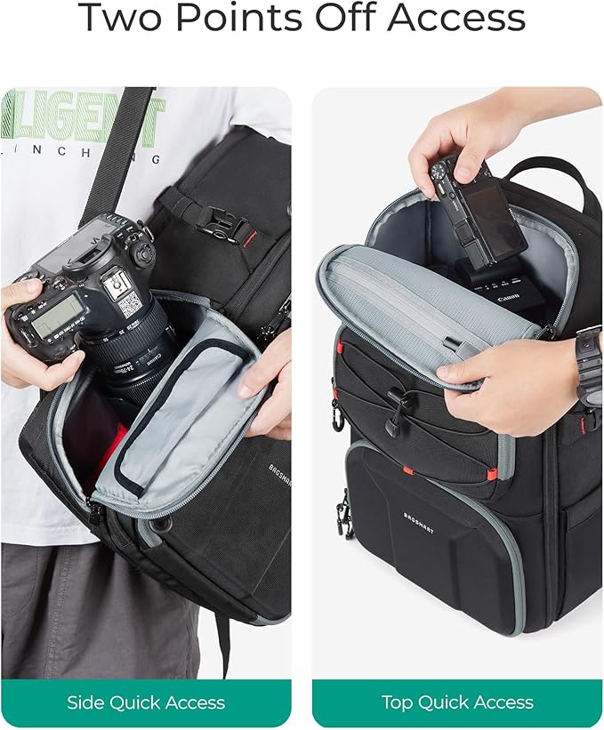 BAGSMART Camera Bag for Photographers, Professional Camera Bag Fits up to 15.6" - Image 3