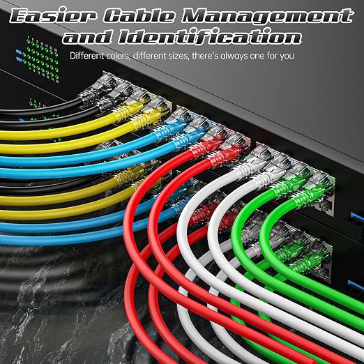0.5 Foot Cat6 Patch Cables, Solid Pure Copper Patch Cord, Cat 6 Ethernet Cable - Image 3