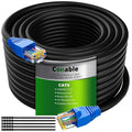 Cat6 Outdoor Ethernet Cable 35ft, Heavy Duty Double Jackets Internet Cord by Conable