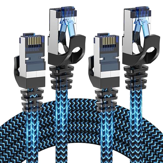 Cat8 Ethernet Cable 6 ft 2 Pack, High Speed 40Gbps 2000MHz, Compatible by CABNEER
