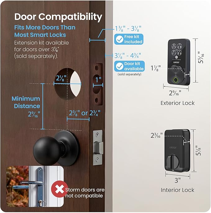 Lockly Secure Pro Smart Door Lock, Fingerprint Keyless Entry Door Lock - Image 9