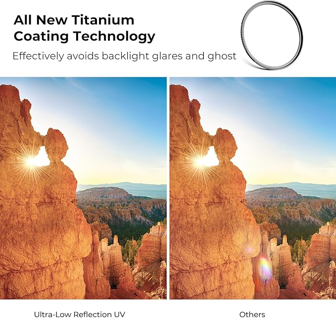 K&F CONCEPT 77mm Ultra-Low Reflectivity MCUV Lens Protection Filter 28 - Image 3