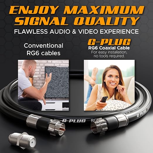 G-PLUG 20FT RG6 Coaxial Cable Connectors Set - Image 5