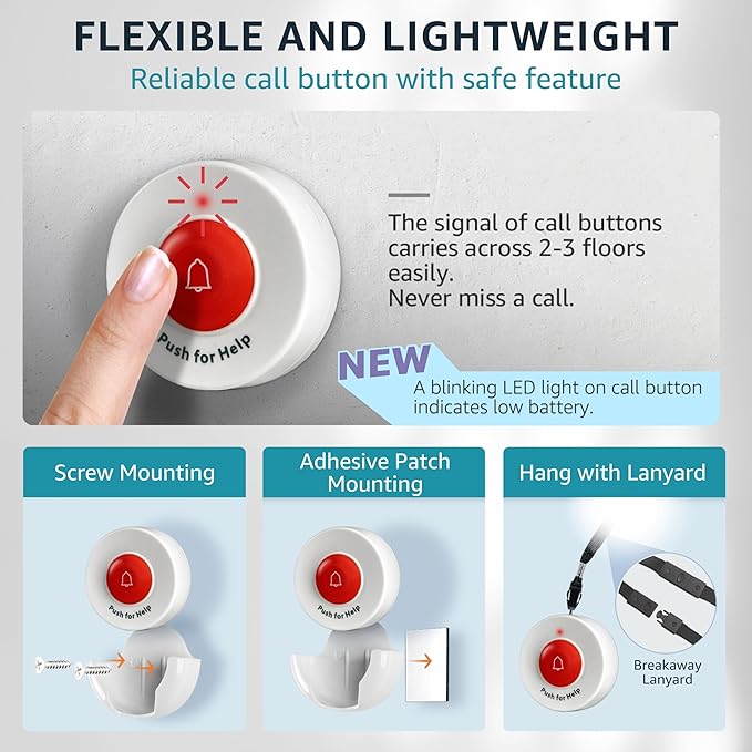 Caregiver Pager Wireless Nurse Call Button - Image 3