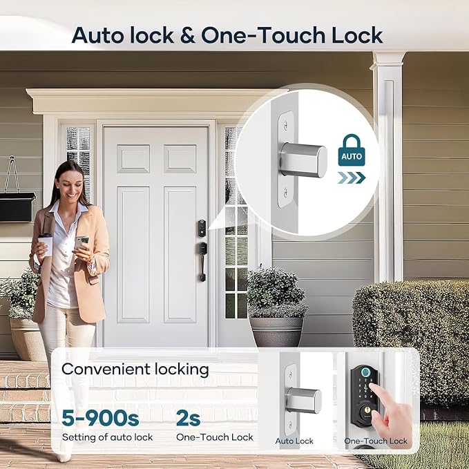 Smart Lock Front Door, SMONET Keyless Entry Door Lock - Image 4