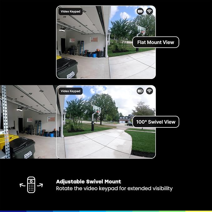 myQ Secure View™ 3-in-1 Smart Lock Deadbolt + Garage Door Video Keypad + Power - Image 11