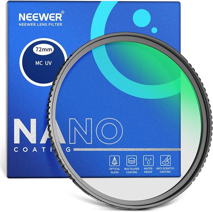 NEEWER 72mm MC UV Protection Filter 24 Layer Multi Resistant Nano Coatings/HD by Neewer