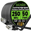 GEARit Cat 6 Outdoor Flat Ethernet Cable Direct Burial Rated LLDPE Jacket by GEARit