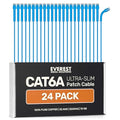 Everest Ultra Slim Cat6a Ethernet Patch Cables 3ft Blue by EverestMediaSolutions