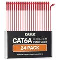 Everest Ultra Slim Cat6a Ethernet Patch Cables 15ft Red by EverestMediaSolutions