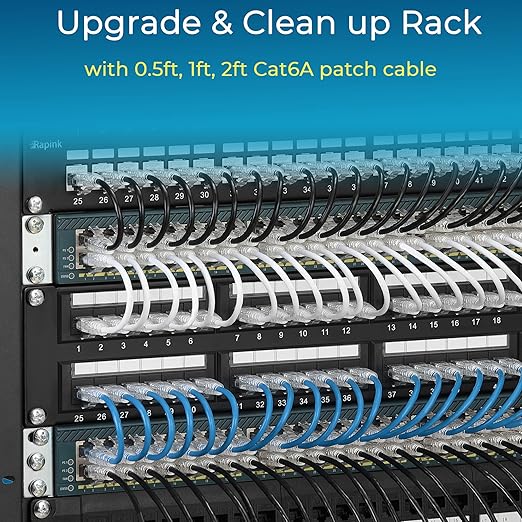 Rapink 24 Pack Cat6a Ethernet Patch Cables 14ft Orange, 10G Support, Cat6/ Cat6a - Image 6