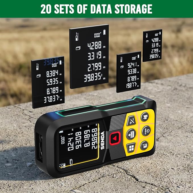 SENDA Laser Measure, Upgraded High-Accuracy 148Ft Laser Measurement Tool - Image 6