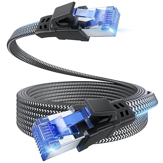 EWIND Anti-Tear Nylon for Cat 8 Ethernet Cable, 15FT Heavy Duty High Speed - Image 8