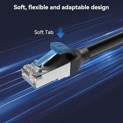 BENFEI Cat 7 Ethernet Cable 50FT, 10Gbps 600MHz High Speed RJ45 LAN Network - Image 4
