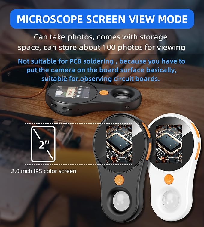 T TAKMLY Magnifying Glass with Light Portable Handheld USB Digital Microscope - Image 2