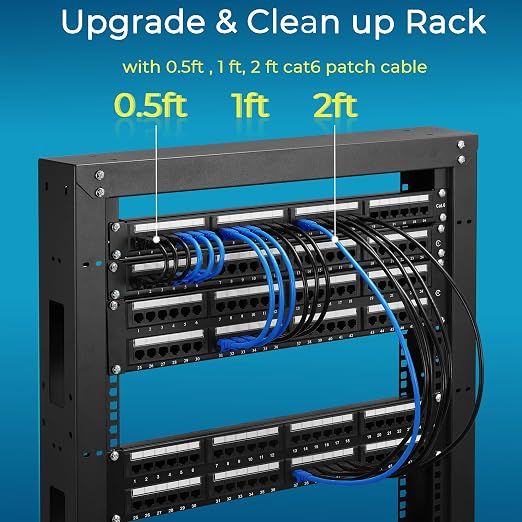 Rapink Patch Cables Cat6 1ft, Ethernet Patch Cable 10G, Cat 6 Patch Cable - Image 5