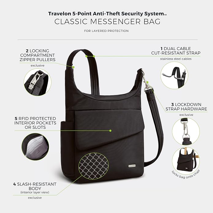Travelon Anti-Theft Classic Messenger Bag - Image 3