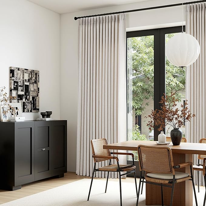 Memory Trained Pinch Pleated Curtains 63 Inches Long, Viral Linen Pinch Pleat - Image 3
