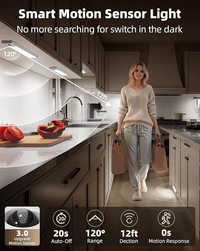EZVALO 3-Pack 10inch Under Cabinet Lighting - Image 3