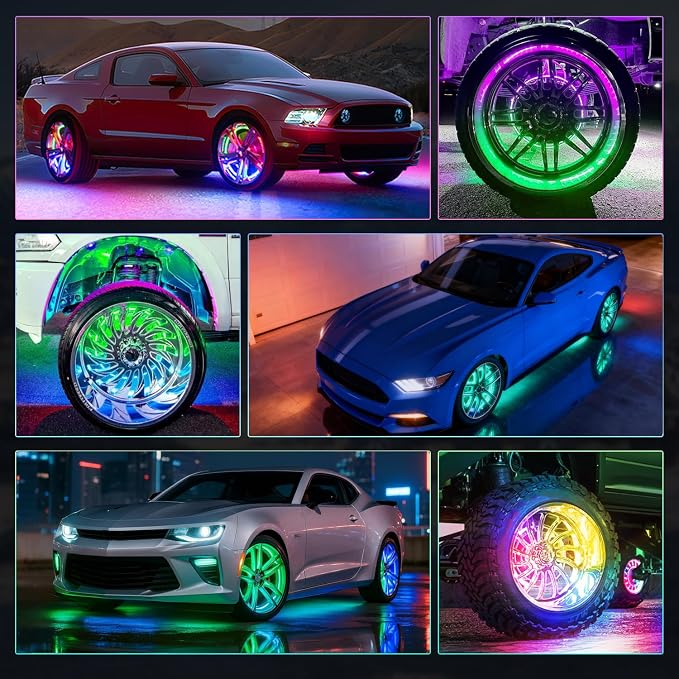 Nilight 4PCS 15.5inch Double Row Wheel Ring Lights Dream Color - Image 9