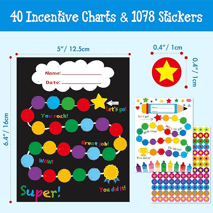 40 Pack Incentive Chart, 2 Adorable Designs - Image 2