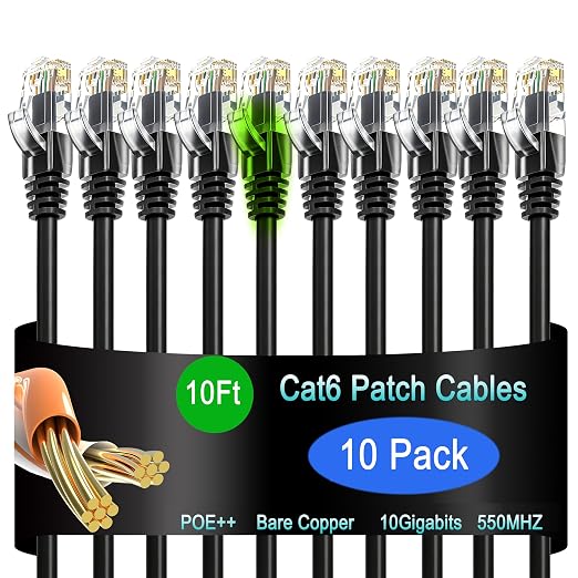 Cat6 Ethernet Cable 10 ft by Lysymixs