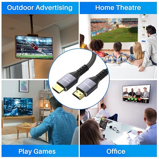 Certified HDMI® Cable, Real 8K Cable /5M, Ultra HD Braided Cord, Supports - Image 5