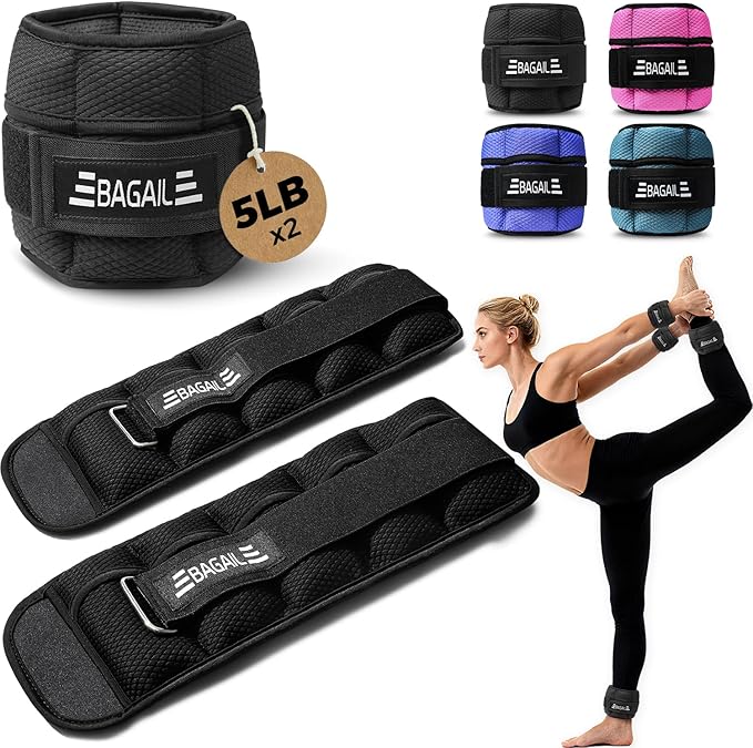 BAGAIL Ankle Wrist Weights for Women & Men, One Pair of 1/2/4/6/8/10 LBS by BAGAIL