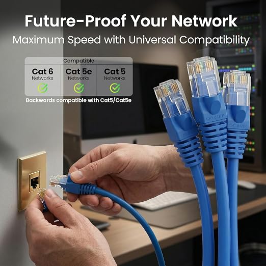 GEARit Cat 6 Ethernet Patch Cable 6 ft Blue - Image 9