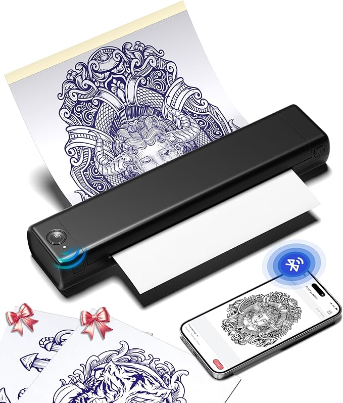 Phomemo Tattoo Stencil Printer, M08F Wireless Thermal Tattoo Printer by Phomemo