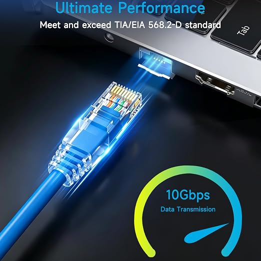 Cat6 Ethernet Cable 3 ft - 10G Network Patch Cable - Image 2