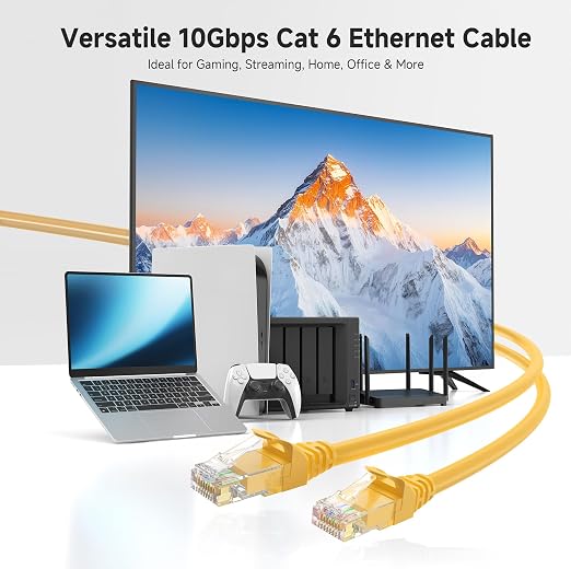 Cable Matters 10Gbps Snagless Cat 6 Ethernet Cable - 7ft - Image 2