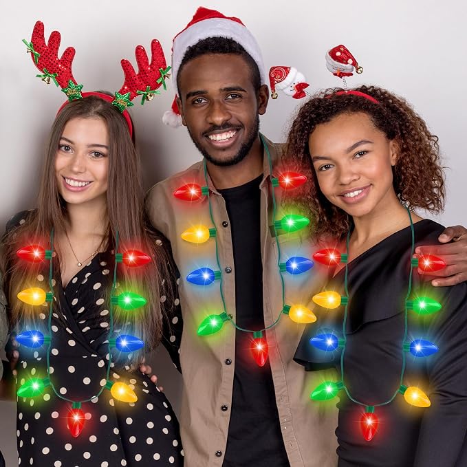 Blowata 6PCS Christmas Light Necklace, Christmas Accessories - Image 6
