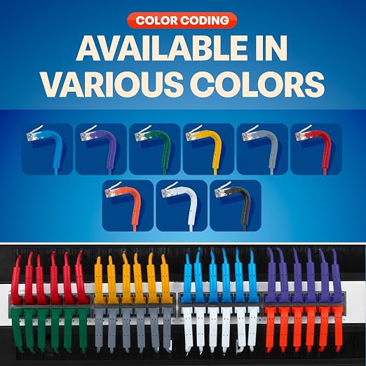 Everest Ultra Slim Cat6a Ethernet Patch Cables 2ft Blue - Image 6