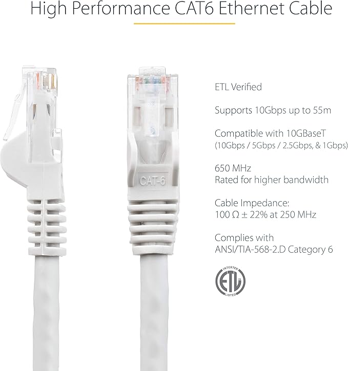 StarTech 7ft CAT6 Ethernet Cable - Image 2