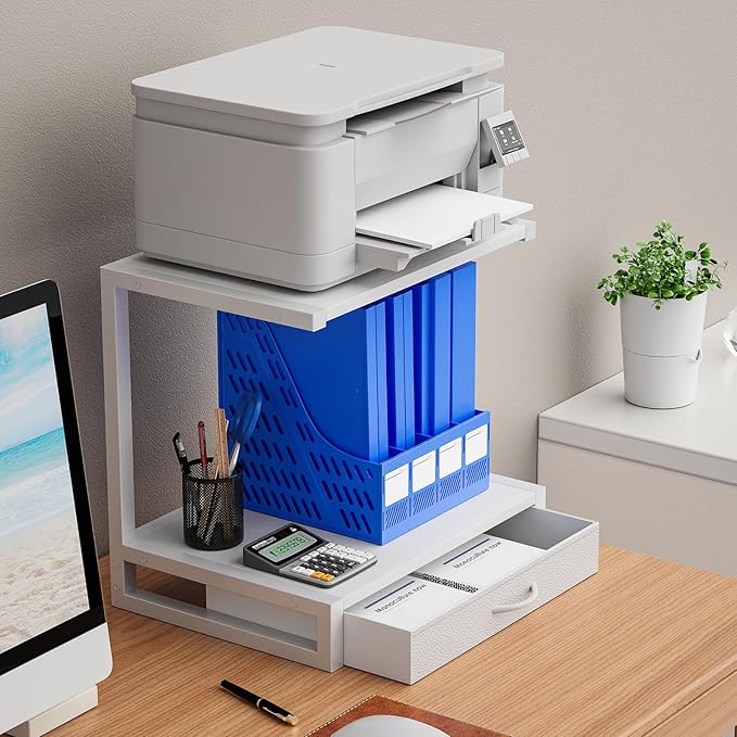 YAOHUOO 2-Tier Desktop Printer Stand - Image 2