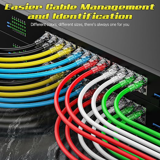 5 Feet Cat6 Patch Cables, Solid Pure Copper Patch Cord, Cat 6 Ethernet Cable - Image 3