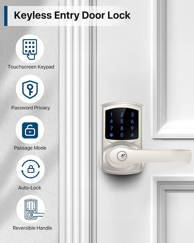 HIDALIFE Keyless Entry Door Lock, Keypad Door Lock - Image 2