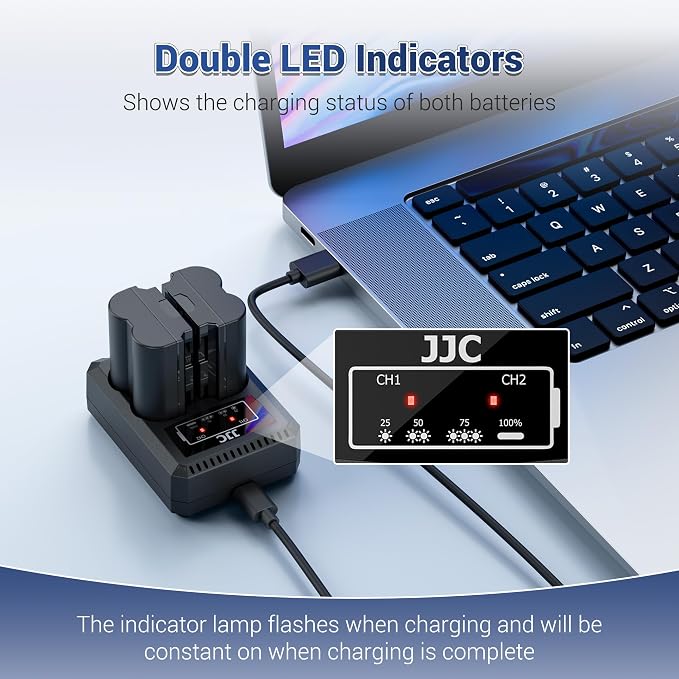 JJC NP-FZ100 Battery Charger USB Dual Slot - Image 7