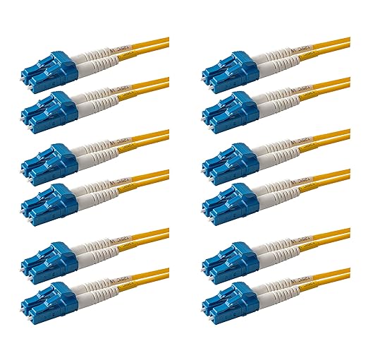 SpeedyFiberTX – 6-Pack 1.5 Meter LC to LC Fiber Patch Cable, Corning SMF-28 by SpeedyFiberTX