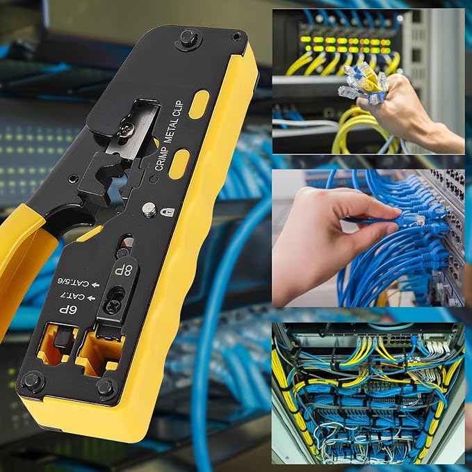 RJ45 Crimp Tool Kit Pass Through Ethernet Crimper - Image 6