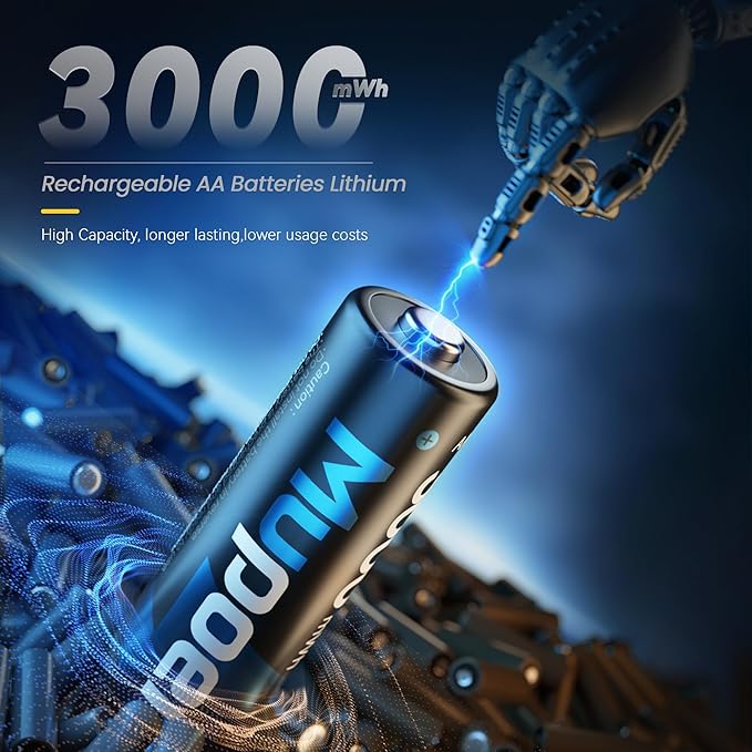 Rechargeable AA Batteries Lithium - Image 2