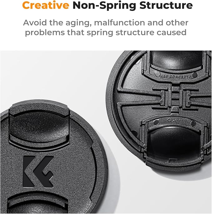 K&F Concept 49mm 9-in-1 Center Pinch Lens Cap + Anti-Loss Keeper Leash + - Image 3