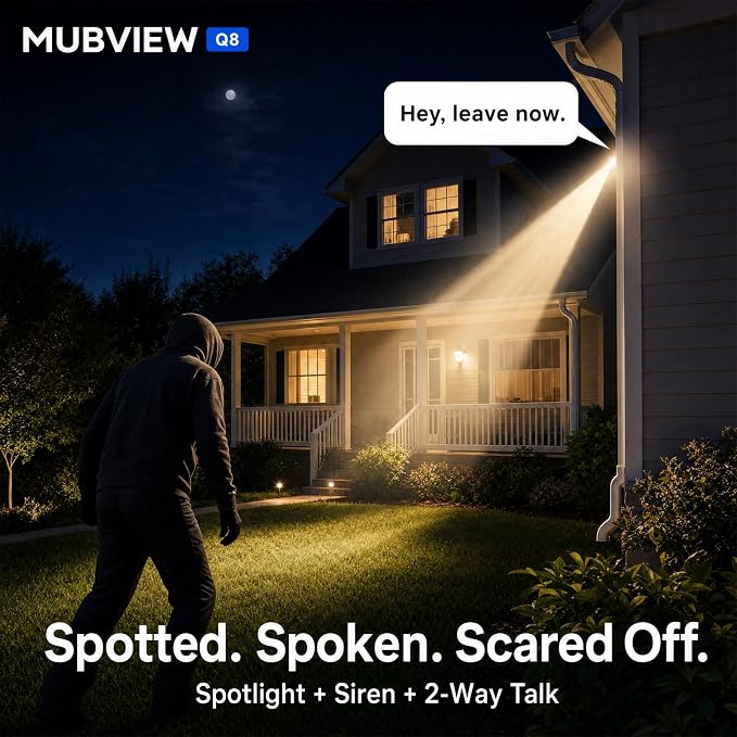 MUBVIEW 24/7 Continuous Recording Wireless Outdoor Security Camera, 2.4G WiFi - Image 4
