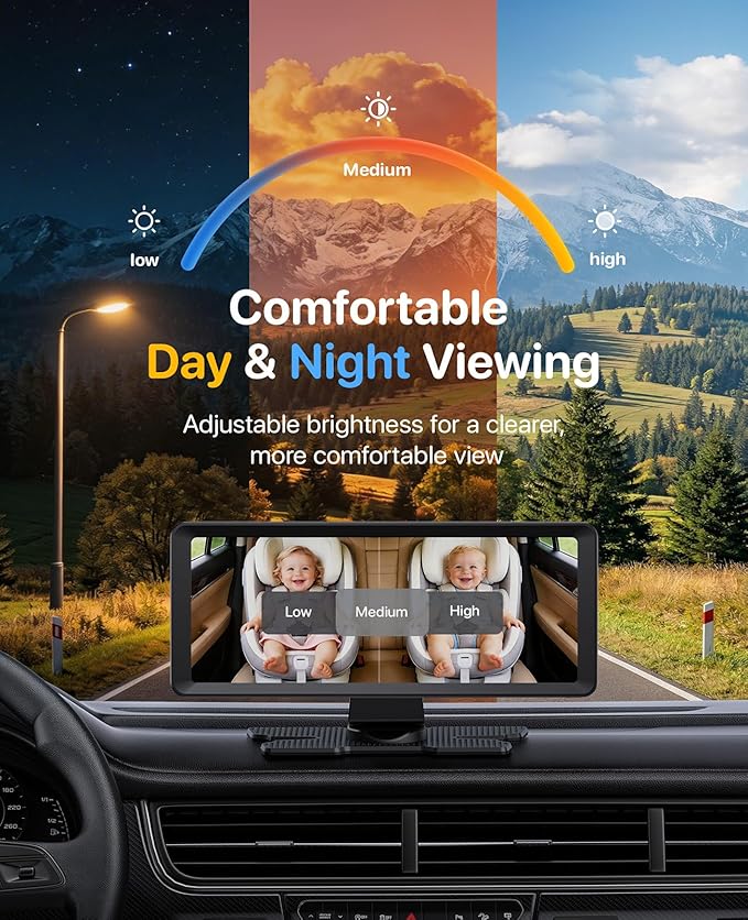 Luckview BM5 MAX 1080P HD Dual Baby Car Camera - Image 5