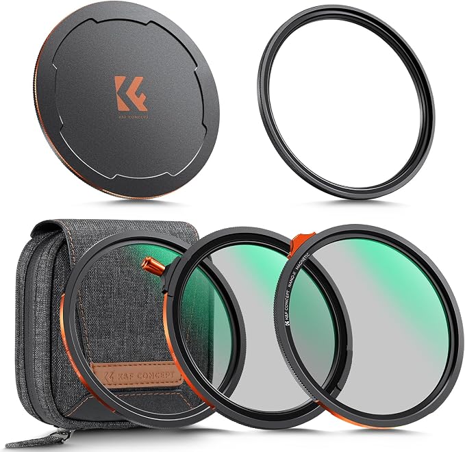 K&F CONCEPT 67mm Magnetic 1s Swap 5-Pack: CPL + VND2-32 + Black Diffusion 1/4 + by KFCONCEPT